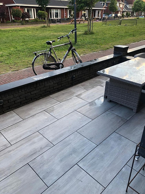 Outletpartij Actietegel keramiek op beton 40x80x4 cm Ruby Silver