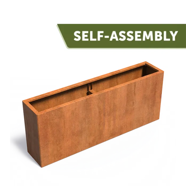 Plantenbak Carrez Connect zonder bodem cortenstaal 200x40x80 cm