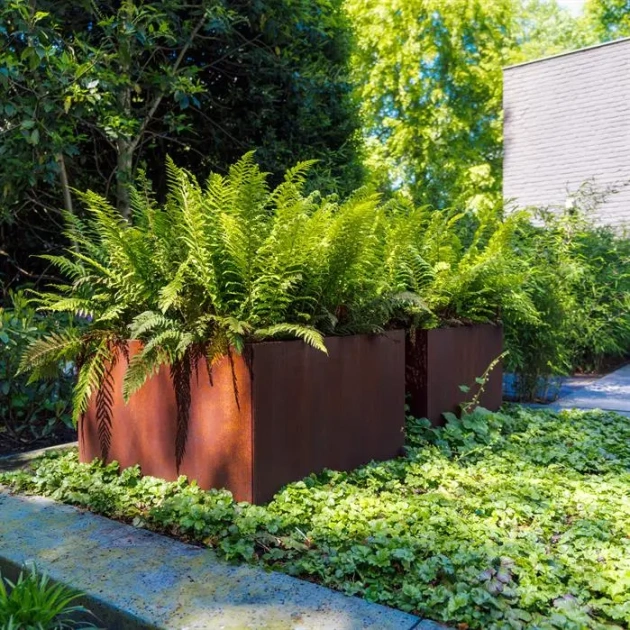 Plantenbak Carrez Connect zonder bodem cortenstaal 80x40x80 cm