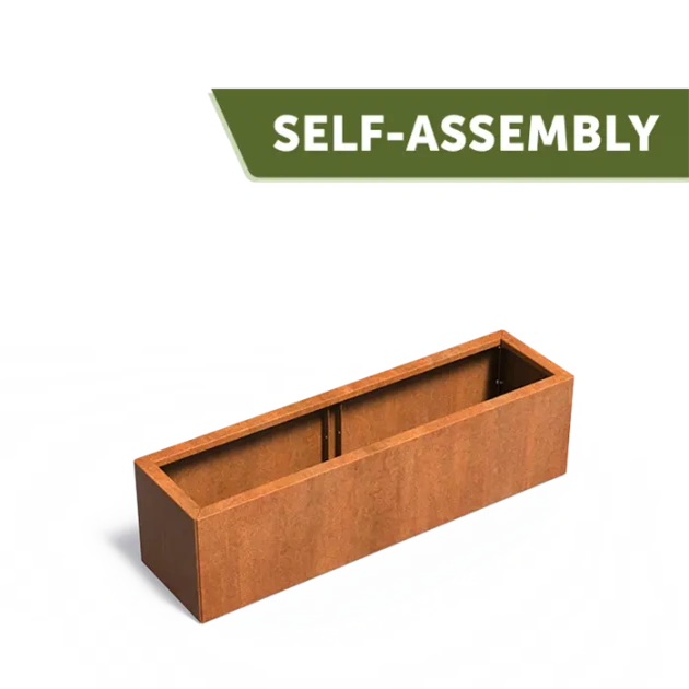 Plantenbak Carrez Connect zonder bodem cortenstaal 150x40x40 cm