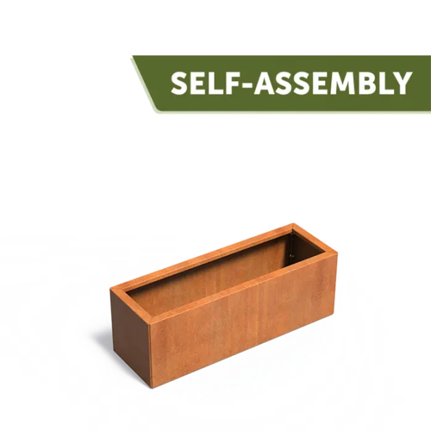 Plantenbak Carrez Connect zonder bodem cortenstaal 120x40x40 cm