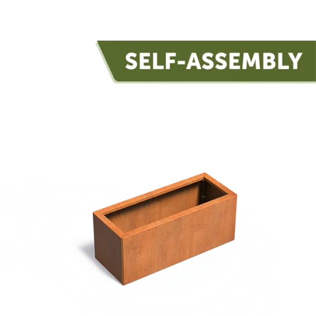 Plantenbak Carrez Connect zonder bodem cortenstaal 100x40x40 cm