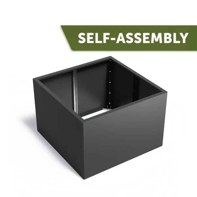 Plantenbak Carrez Connect zonder bodem gecoat staal 120x120x80 cm