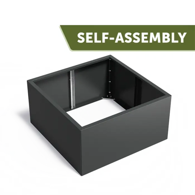 Plantenbak Carrez Connect zonder bodem gecoat staal 120x120x60 cm