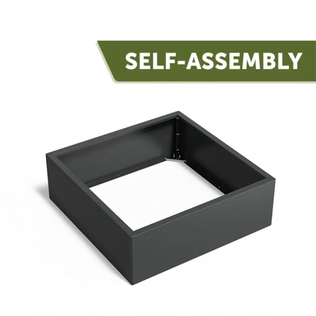 Plantenbak Carrez Connect zonder bodem gecoat staal 120x120x40 cm