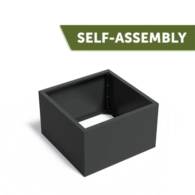 Plantenbak Carrez Connect zonder bodem gecoat staal 100x100x60 cm