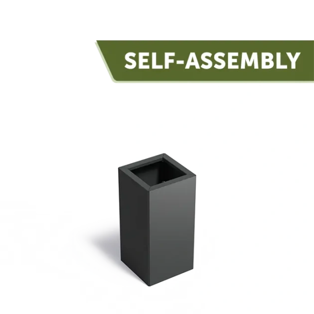 Plantenbak Carrez Connect zonder bodem gecoat staal 40x40x80 cm