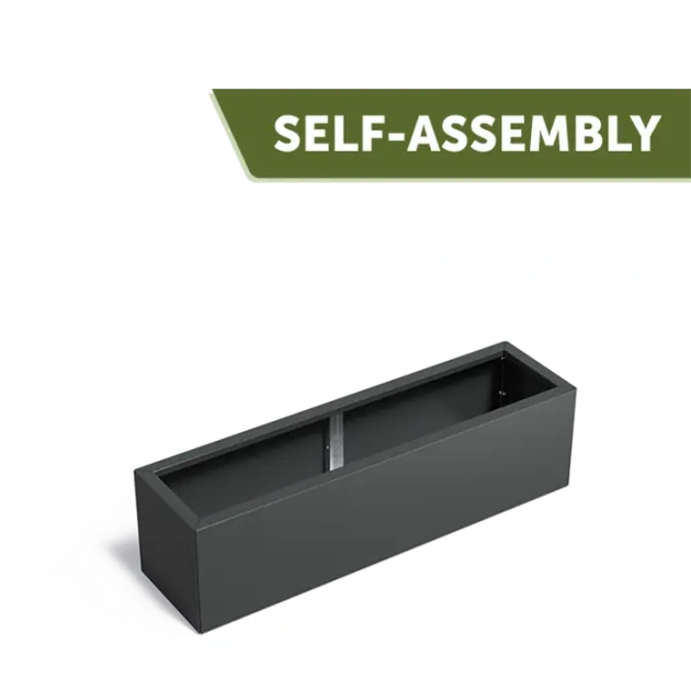 Plantenbak Carrez Connect zonder bodem gecoat staal 150x40x40 cm