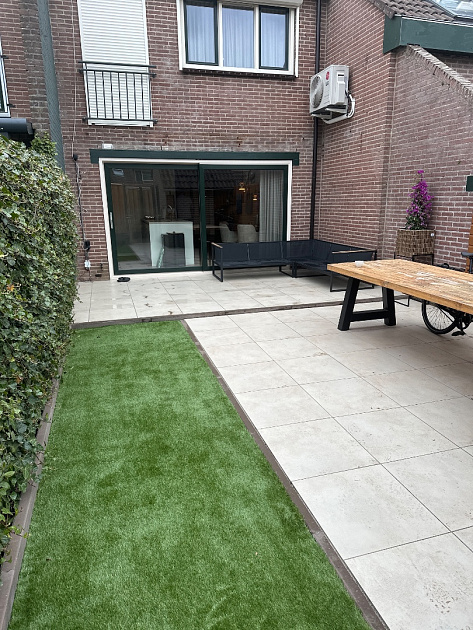 58472 actietegel keramiek op beton 60x60x4 cm earth design light sand voorraad almere  455826
