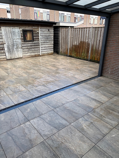Actietegel Keramiek op Beton 60x60x4 cm Bellagio Taupe