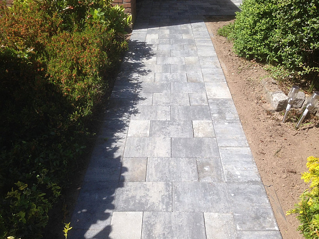 Straksteen 20x30x6 cm Grijs/Zwart