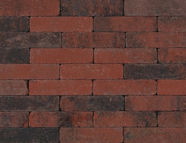 Waalformaat Getrommeld 5x20x7 cm Rood Genuanceerd