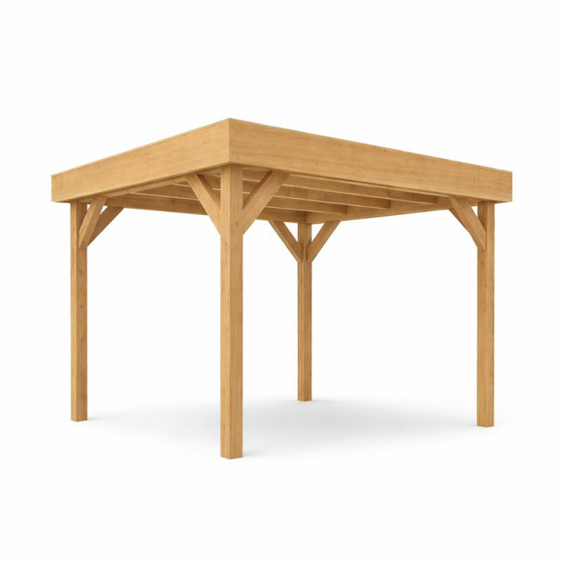 JWOODS Buitenverblijf 300x300 cm, Fijnbezaagd