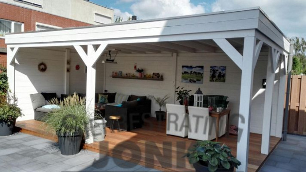 JWOODS Buitenverblijf 800x300 cm, Geschaafd