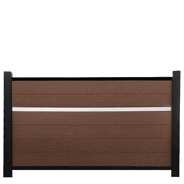 Unique Composiet Tuinhek 1 decolijst Bruin 170x102 cm