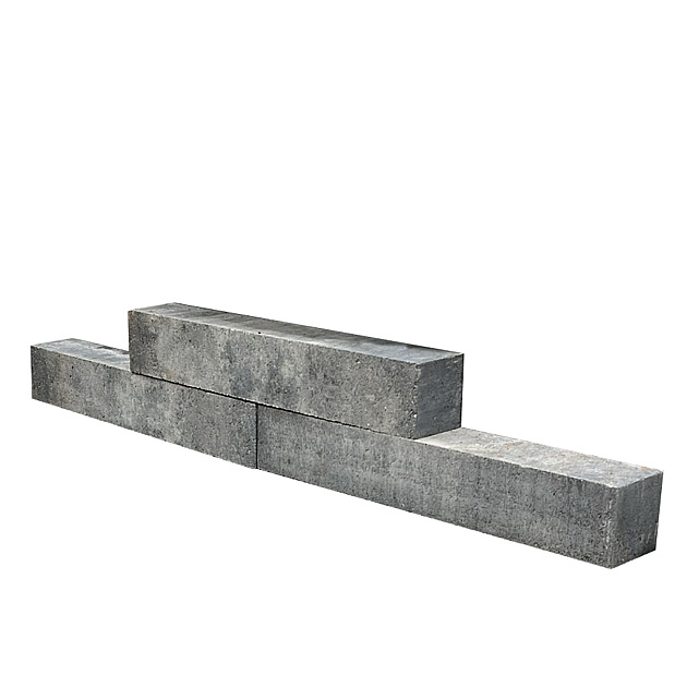 Linia Palissade 60x10x10 cm Strak Grijs/Antraciet gemeleerd