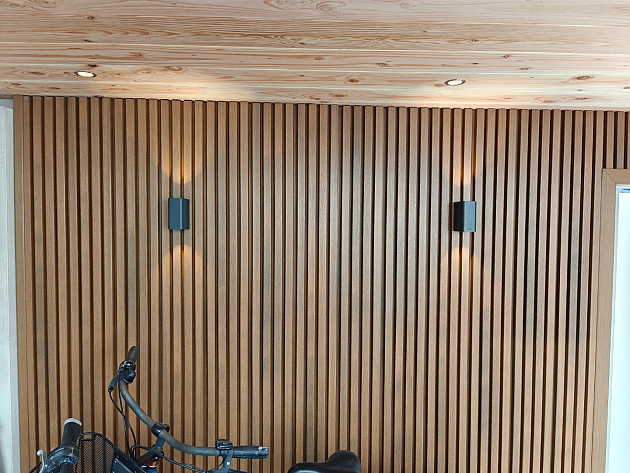 NewTechWood Castellation HKC co-extrusie wandbekleding rhombus profiel 3,3x21,5x390 cm Teak