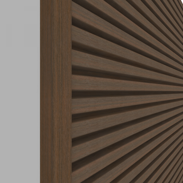 NewTechWood aluminium co-extrusie eindprofiel rhombus t.b.v. wandbekleding 5x5x300 cm Ipé