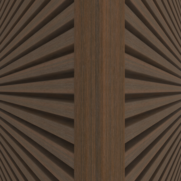 NewTechWood aluminium co-extrusie hoekprofiel rhombus t.b.v. wandbekleding 6x6x300 cm Ipé