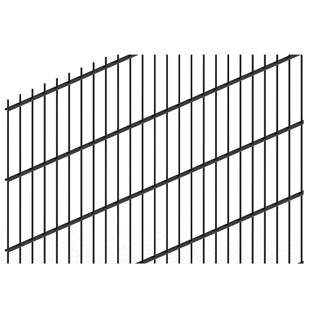 Hillfence metalen staafmatten zwart, 250x103 cm.