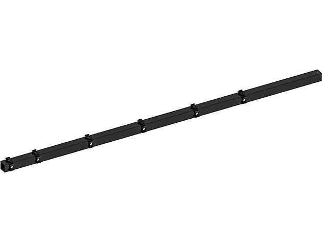 Hillfence metalen hoekpaal, zwart, 6x6x240 cm.