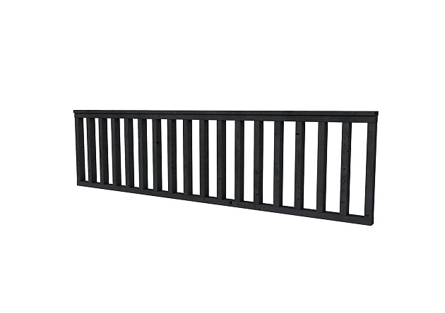 Douglas hekwerk geschaafd zwart geïmpregneerd 278,5x73 cm