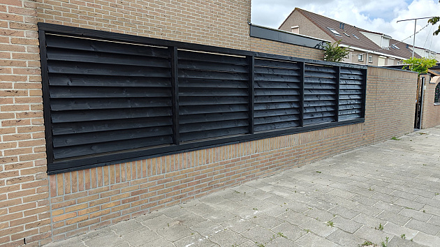 Flex Fence zelfbouwpakket excl. hout, raillengte 166 cm zwart