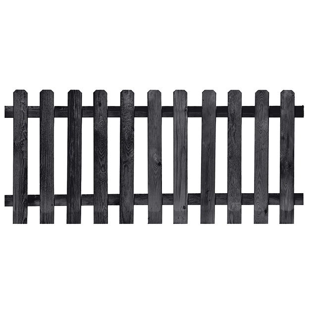 Tuinhek recht zwart geïmpregneerd geschaafd grenen 180x60 cm