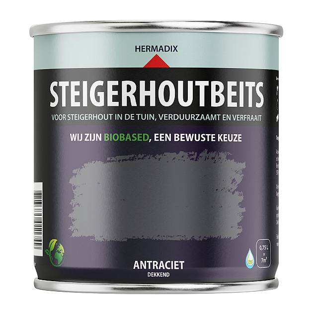 Steigerhoutbeits Antraciet Dekkend 750ml