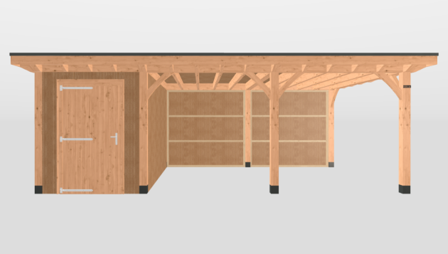 Almere Outlet Hillhout Buitenverblijf  693 x 399 cm met berging.