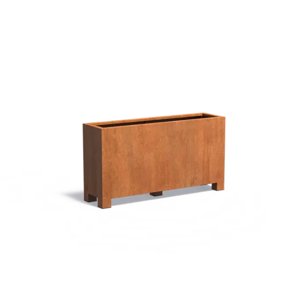 Plantenbak Carrez met poten cortenstaal 150x40x80 cm