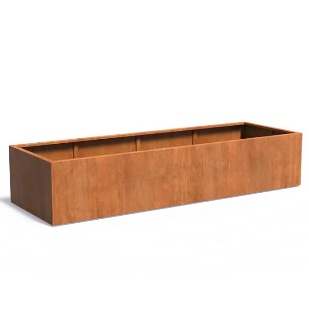 Plantenbak Carrez met bodem cortenstaal 300x100x60 cm