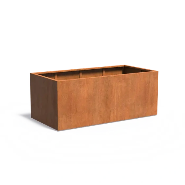 Plantenbak Carrez met bodem cortenstaal 200x100x80 cm