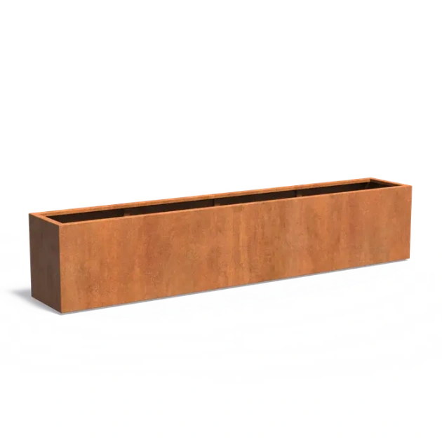 Plantenbak Carrez met bodem cortenstaal 300x50x60 cm