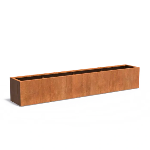 Plantenbak Carrez met bodem cortenstaal 300x50x50 cm