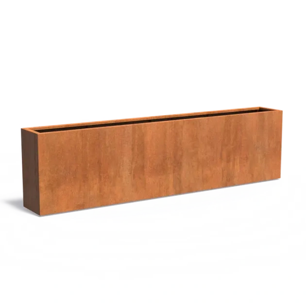 Plantenbak Carrez met bodem cortenstaal 300x40x80 cm