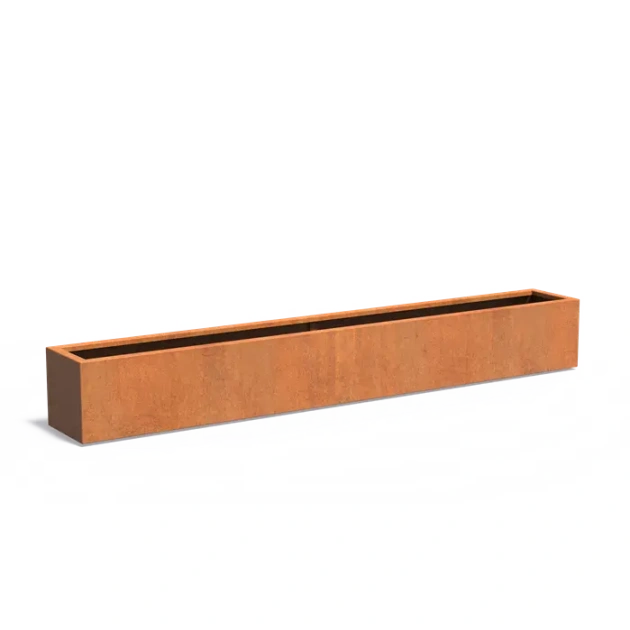 Plantenbak Carrez met bodem cortenstaal 300x40x40 cm