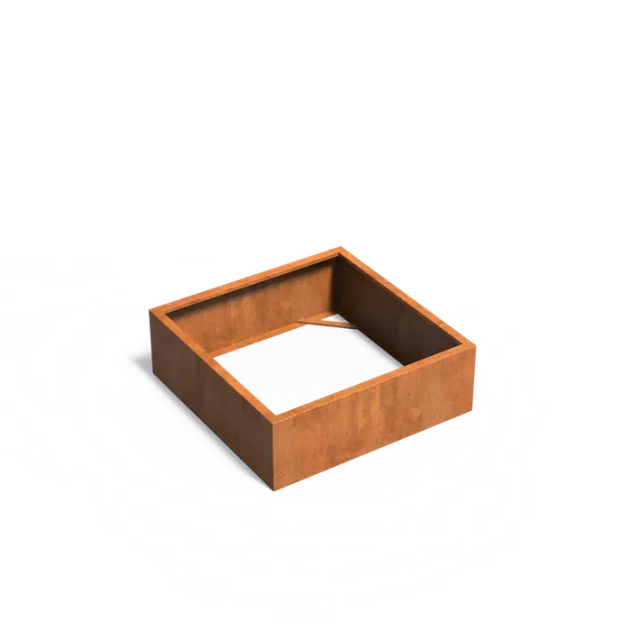 Plantenbak Carrez zonder bodem cortenstaal 120x120x40 cm