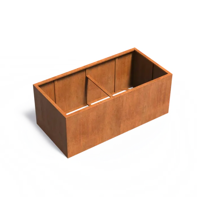Plantenbak Carrez zonder bodem cortenstaal 200x100x80 cm