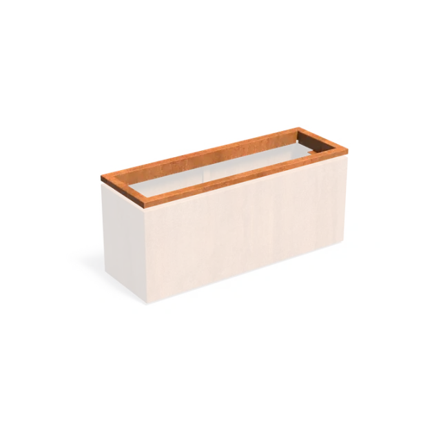 Carrez in-lite Ready cortenstaal opzetrand voor verlichting 150x50x8,9 cm