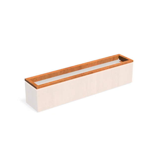 Carrez in-lite Ready cortenstaal opzetrand voor verlichting 200x40x8,9 cm