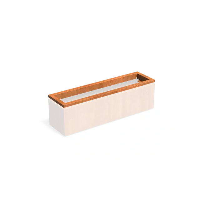 Carrez in-lite Ready cortenstaal opzetrand voor verlichting 150x40x8,9 cm