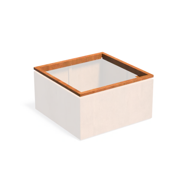 Carrez in-lite Ready cortenstaal opzetrand voor verlichting 120x120x8,9 cm