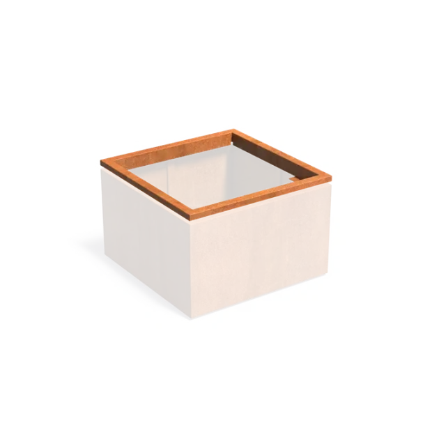 Carrez in-lite Ready cortenstaal opzetrand voor verlichting 100x100x8,9 cm