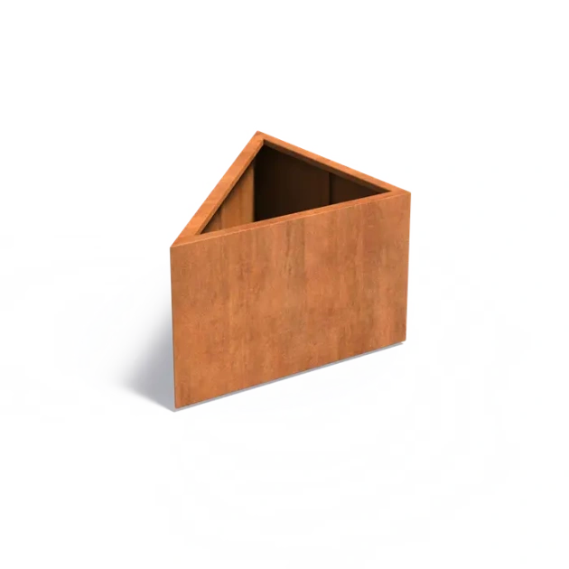 Plantenbak Triangle cortenstaal 100x100x60 cm