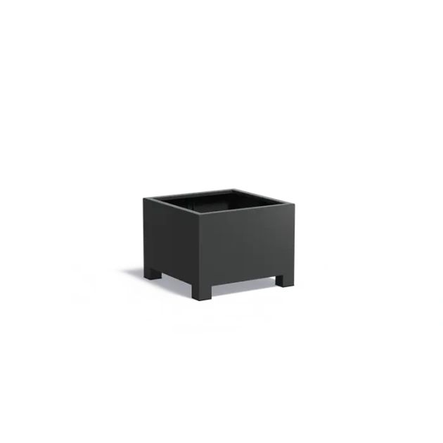 Plantenbak Carrez met poten aluminium 80x80x60 cm