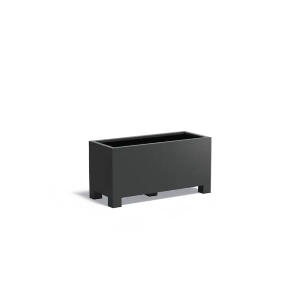 Plantenbak Carrez met poten aluminium 120x50x60 cm