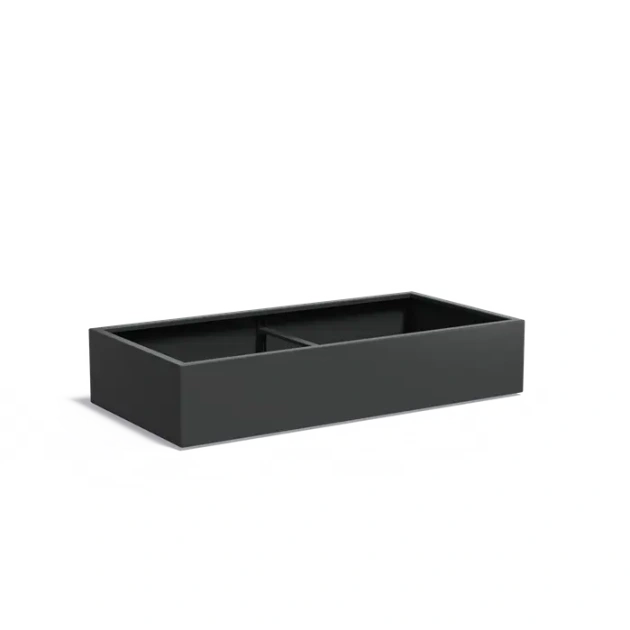 Plantenbak Carrez met bodem aluminium 200x100x40 cm