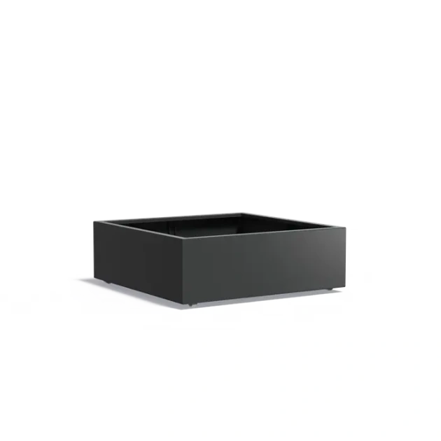 Plantenbak Carrez met wielen aluminium 120x120x40 cm