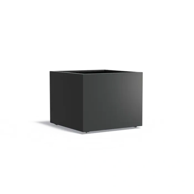 Plantenbak Carrez met wielen aluminium 100x100x80 cm